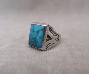Sterling Silver Ring With Turquoise Stone