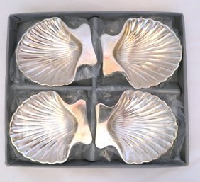 Silver Plate Nut Dishes, Set Of 4