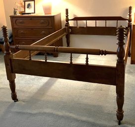 Short Jenny Lind Spindle/Bobbin/Spool Bed Frame