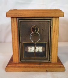Vintage 1912 Honey Locust Post Office Door Box, Key Included