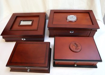 Set Of 4 Silver Dollar Boxes From Various Mints- Empty