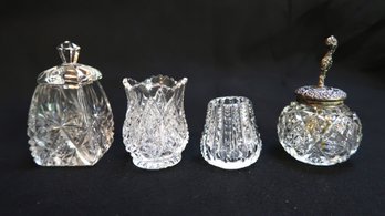 Lot Of 4 Brilliant Cut Vintage Glassware Miniatures