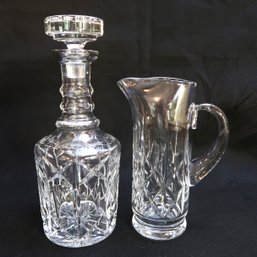 Crystalware: Decanter And Pitcher