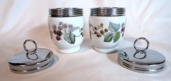 Set Of 2 Royal Worcester England Egg Coddlers