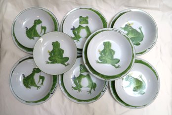 Frolicking Frogs With Lily Pad Plates