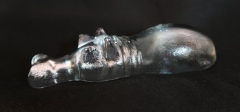 KOSTA BODA 1975 Art Glass Hippo