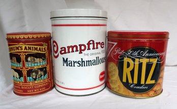 Vintage Round Tin Containers
