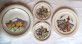 Vernon Kilns Set Of Artisan Plates