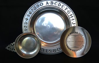 3 Pewter Dishes