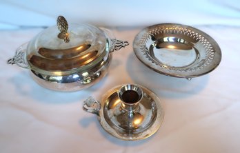 3 Silverplate Items