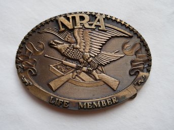 NRA Bronze Life Member Belt Buckle
