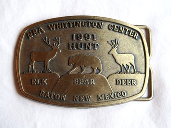 Whittington Center 1991 Hunt Belt Buckle
