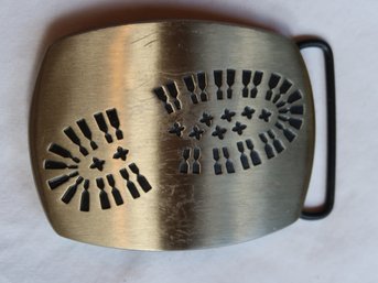 Hiking Shoe Print Belt Buckle