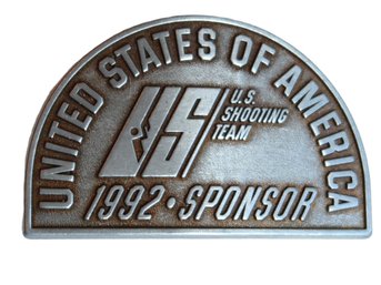 USA Shooting Team 1992 Sponsor Belt Buckle