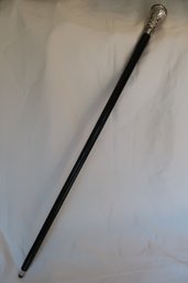 Wood Cane With Brass Ball Handle