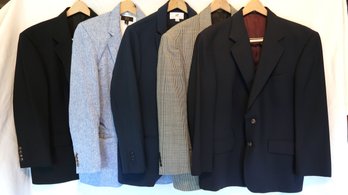 Lot Of 5 Men's Blazers Size 40R