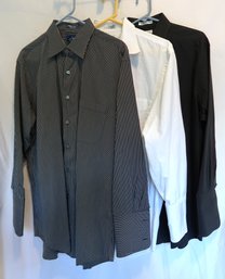 3 Paul Frederick Men's 16.5 Broadcloth Shirts