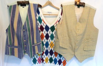 Set Of 3 Men's Vests