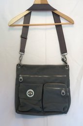 Baggallini Grey Canvas Crossbody Purse
