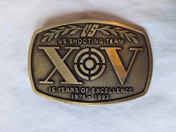 US Shooting Team 15 Years Belt Buckle