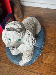 Heavy Plaster Poodle Doorstop