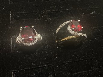QVC Diamonique Italia Sterling Gemstone Rings
