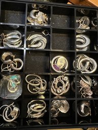 Large Lot Of Sterling Silver Jewelry 253grams