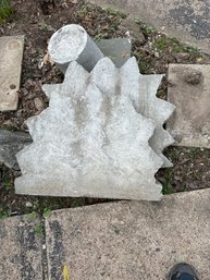 Cast Concrete Pair Of Pavers Dividers