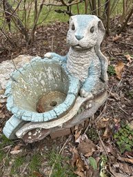 Cast Resin Rabbit Planter