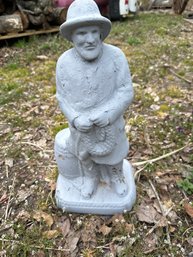 Cast Resin Fishing Captain Statue