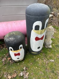 Large Penguins Metal Tank Art