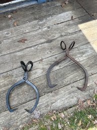 Pair Of Antique Ice Tongs