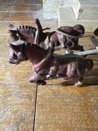 Antique Horse Drawn Beer Wagon Cast Iron