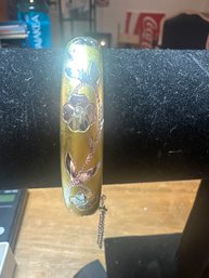 Sterling Gold Gilt Floral Bracelet And Earrings