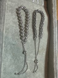 Lot Of 2 Milor Italy Adjustable Sterling Bracelets