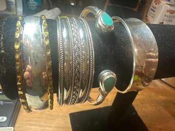 Lot Of 4 Sterling Silver Bracelets