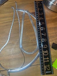 Lot Of 3 Large Sterling Silver Necklaces