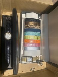 Box Lot Of Fashion Watches Gossip Issac Mizrahi