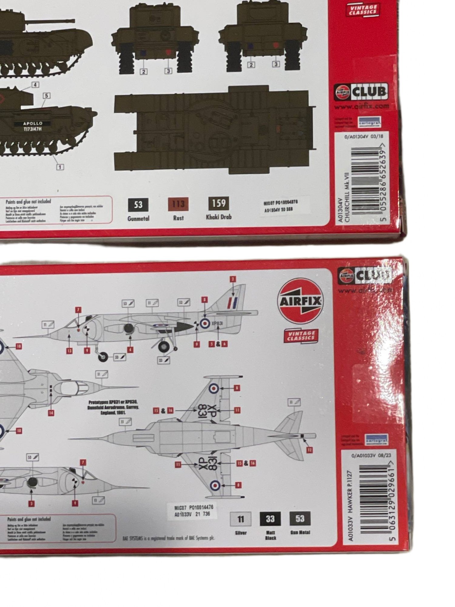 Airfix Unassembled Model Kits With Original Boxes #83114 | Auctionninja.com