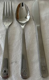 Hasqa Ware Travel Silverware (Fork, Spoon, And Knife) With Case