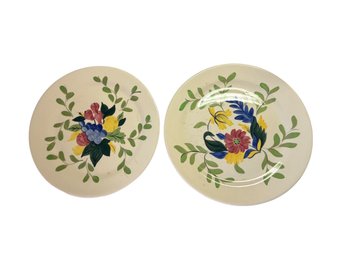 Homer Laughlin 9-Inch Dinner Plates With Floral Design