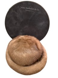 Coshaylen Mink Fur Hat With Julius Garfinckel & Co. Hat Box