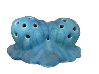 Van Briggle Colorado Springs Blue Glaze Pottery Flower Frog