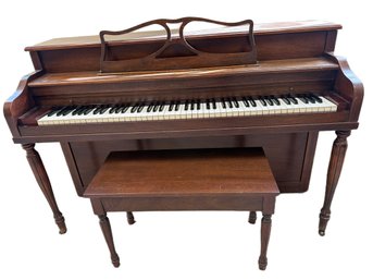 Thoma Piano Co. Upright Console Piano With Matching Bench