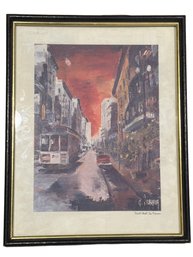 Framed Art Print ‘Powell Street, San Francisco’ By G. Subreyan, 1968, 14″ X 11″