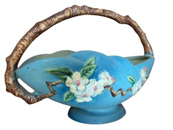 Roseville Pottery 310-10 Basket With Floral Design