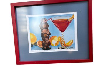 Framed Limited Edition Print ‘Drink No Evil’ By Kristen Ellauert, 15/21, 2013