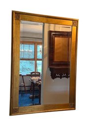Rectangular Gilded Wall Mirror With Decorative Corner Accents