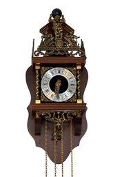 Nu Elck Syn Sin Wall Clock With Brass Details And Chain Pendulum