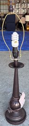 Metal Table Lamp Base With Finial And Harp